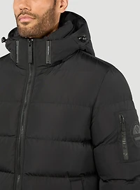 Quilted Jacket with Removable Hood