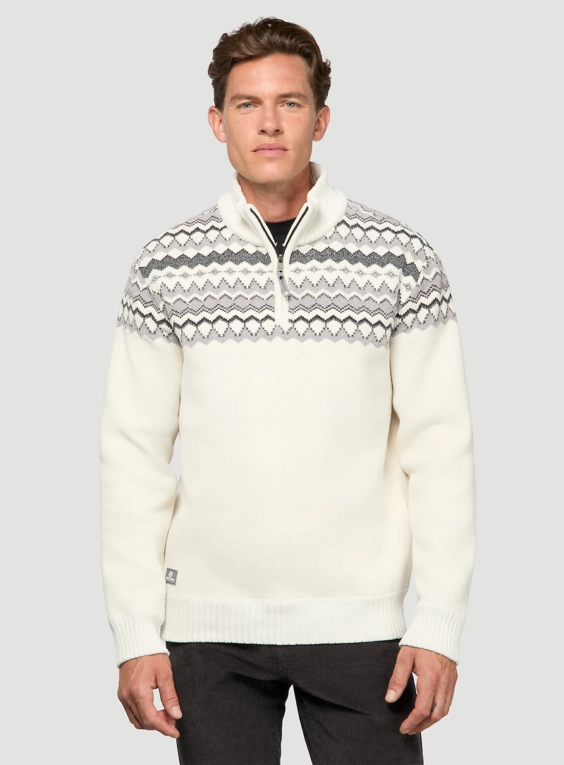White Fair Isle Sweater