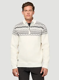 White Fair Isle Sweater