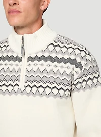 White Fair Isle Sweater