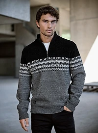 Black and Grey Chenille Sweater