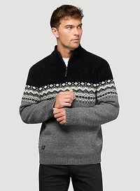 Black and Grey Chenille Sweater