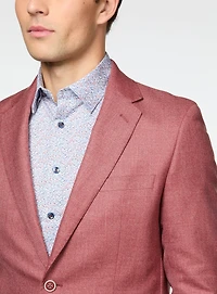Red Linen Effect Sport Jacket