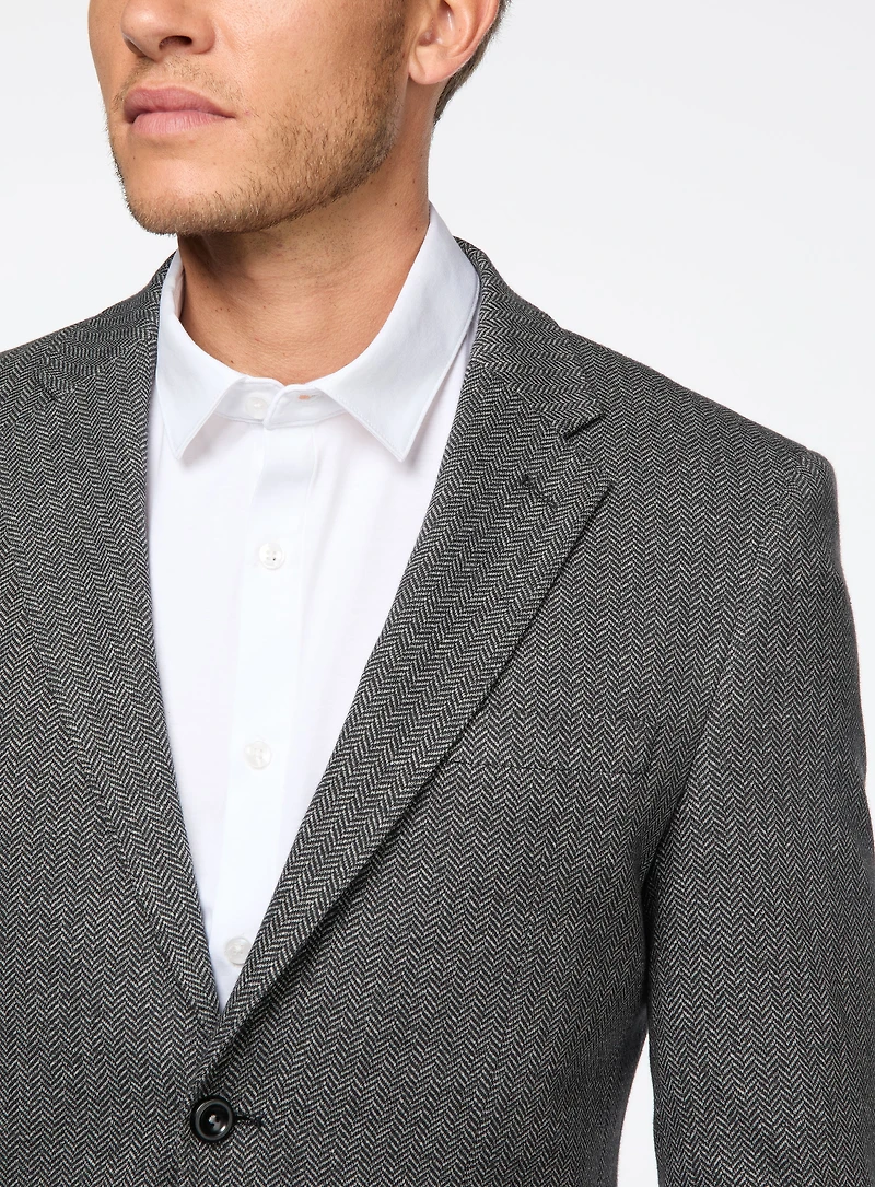 Veston à chevrons gris