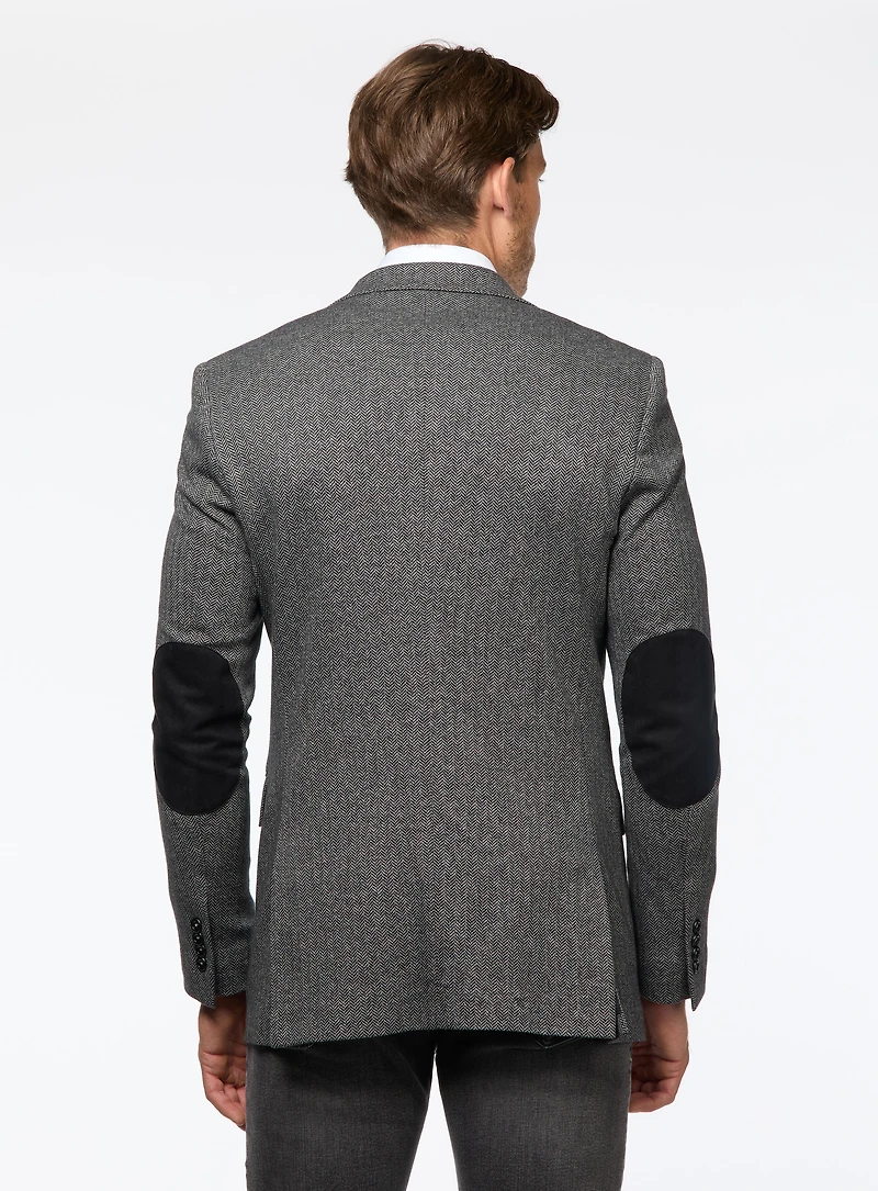 Veston à chevrons gris