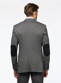 Veston à chevrons gris