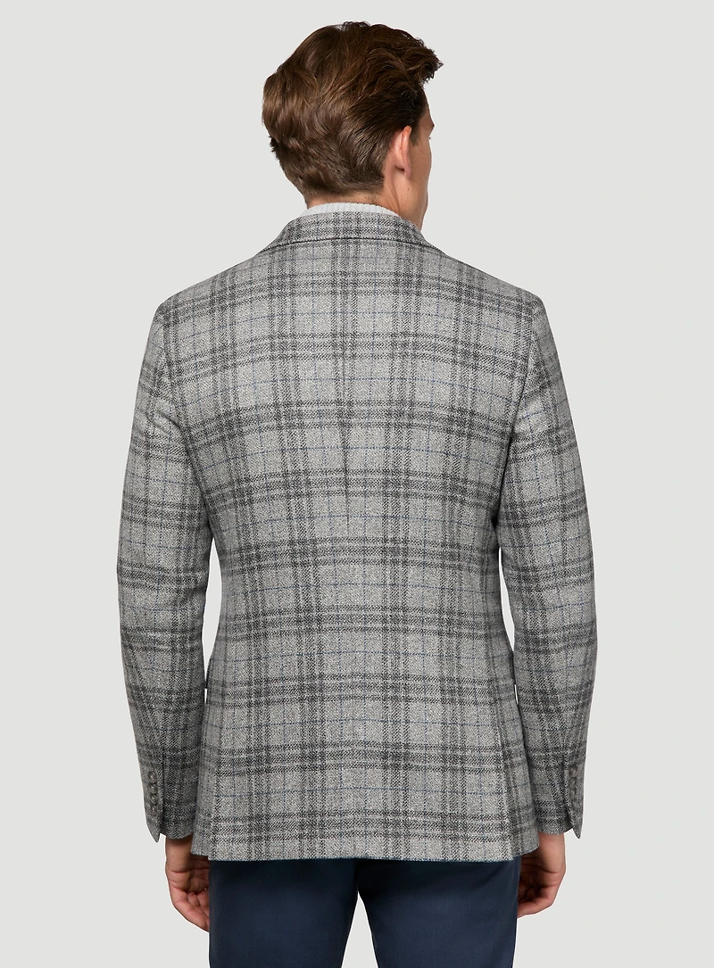Grey Plaid Sport Jacket