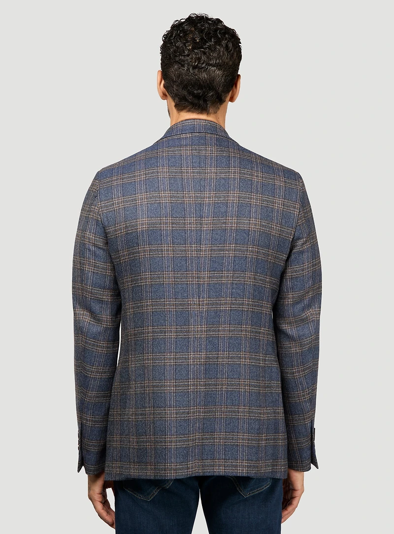 Veston à carreaux Glen bruns