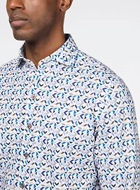 Chemise extensible à motif géométrique