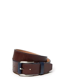 Brown belt with navy details