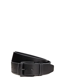 Ceinture en cuir noire texturée