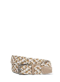 Ceinture tressée taupe