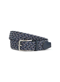 Grey and Navy Braided Belt
