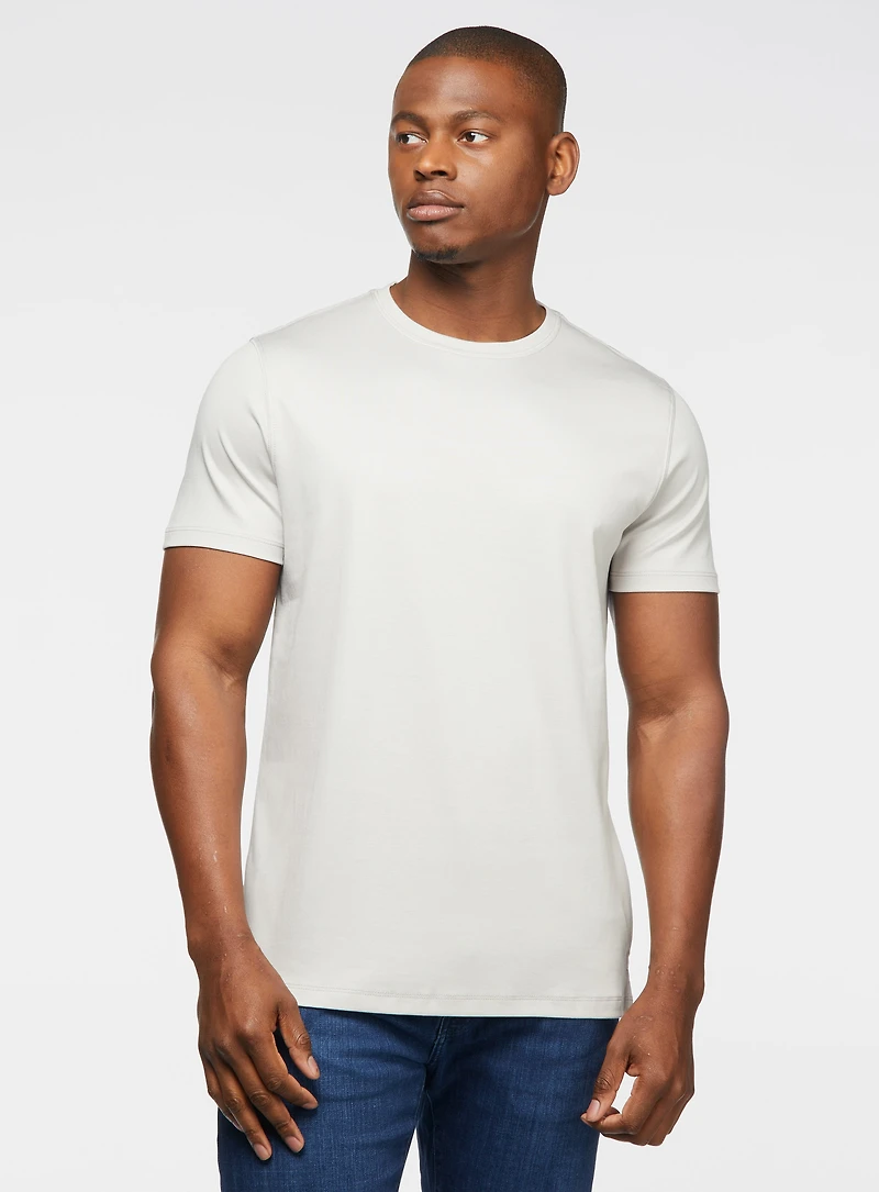 T-shirt col rond en coton pima