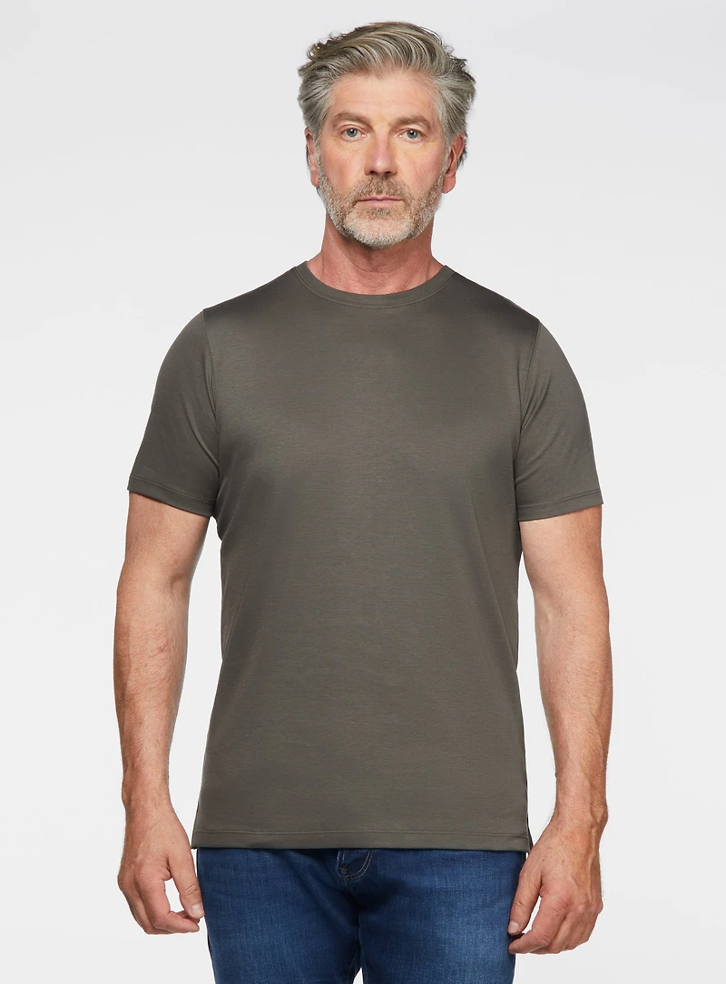 T-shirt col rond en coton pima