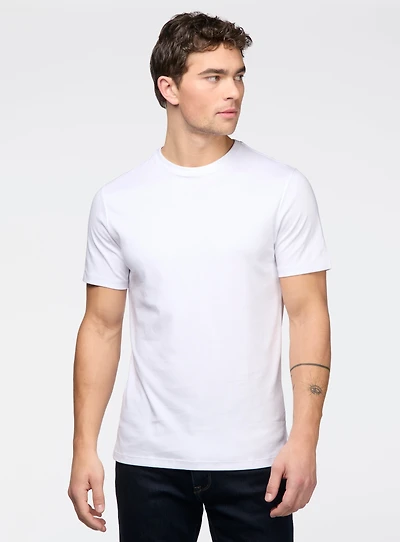T-shirt col rond en coton pima