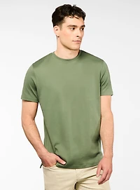 T-shirt col rond en coton pima