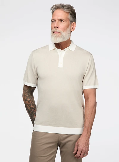 Polo à micro rayures