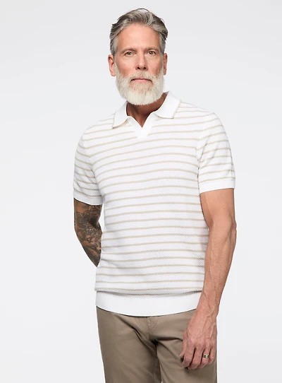 Polo en tricot à rayures