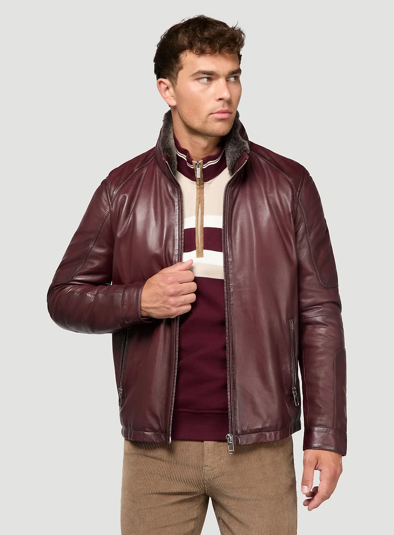 Burgundy Leather Jacket