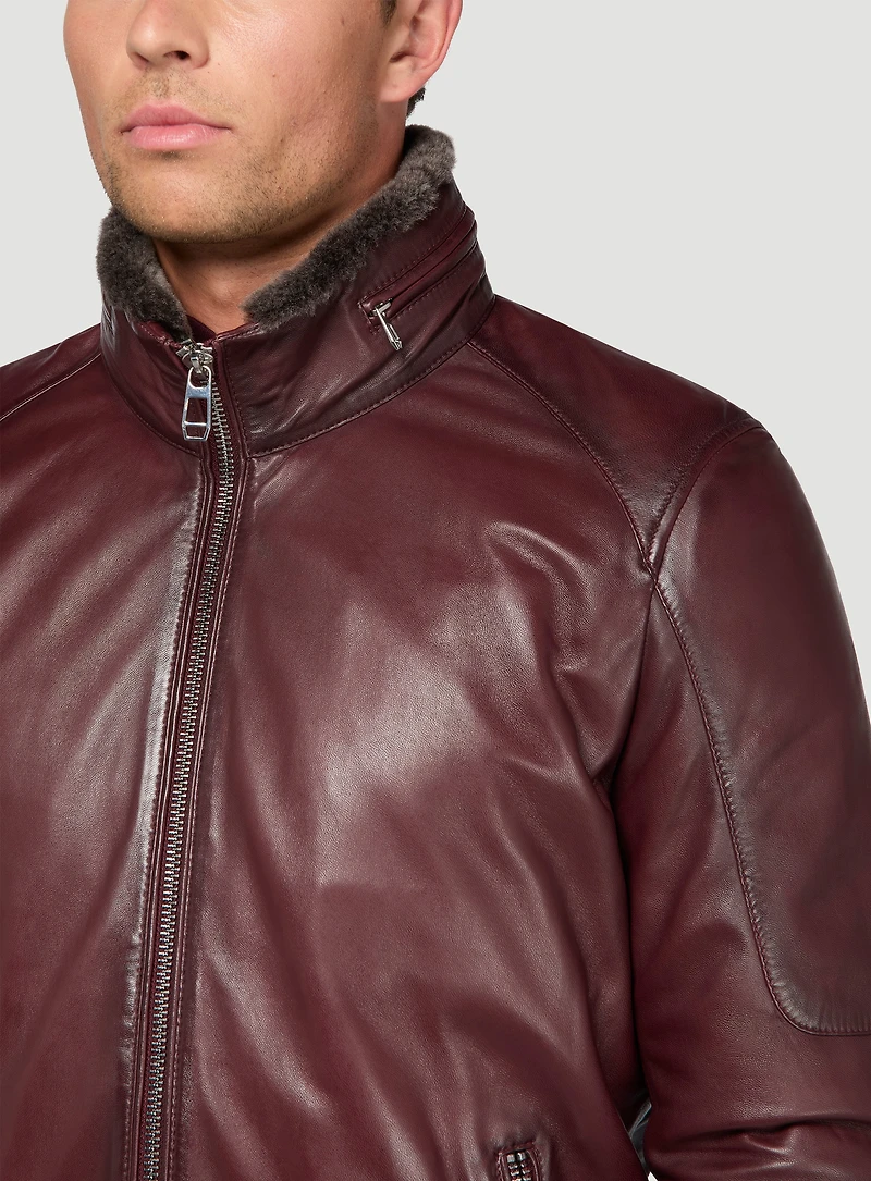 Burgundy Leather Jacket