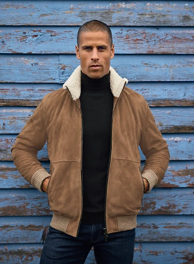 Suede Aviator Jacket