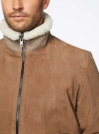Manteau aviateur en suède