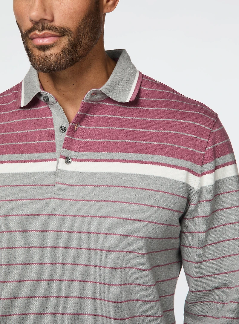 Red/Grey Striped Rugby
