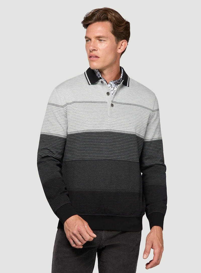 Striped Polo Sweater