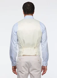 Veste beige à effet lin