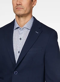 Veston marine en tricot texturé