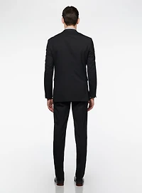 Complet noir à faux uni