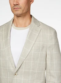 Beige Checked Sport Jacket