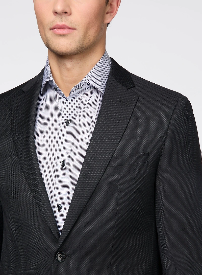 Textured Black Suit