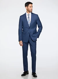 Textured Blue Suit