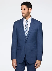 Complet bleu à faux uni