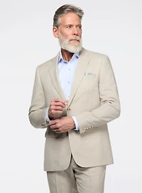 Complet taupe à faux uni