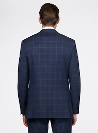 Navy Checked Suit