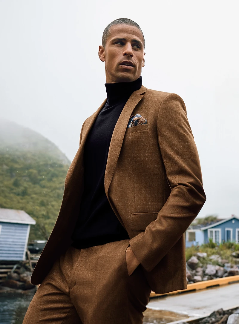 Crosshatch Bronze Suit