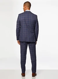 Complet marine à carreaux cognac