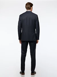 Navy Suit with Tone-on-Tone Squares