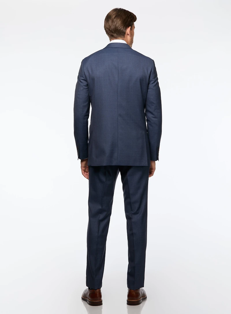 Blue Hatched Suit