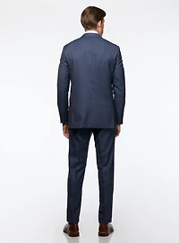 Blue Hatched Suit