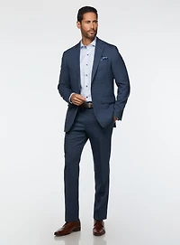 Textured Navy Suit