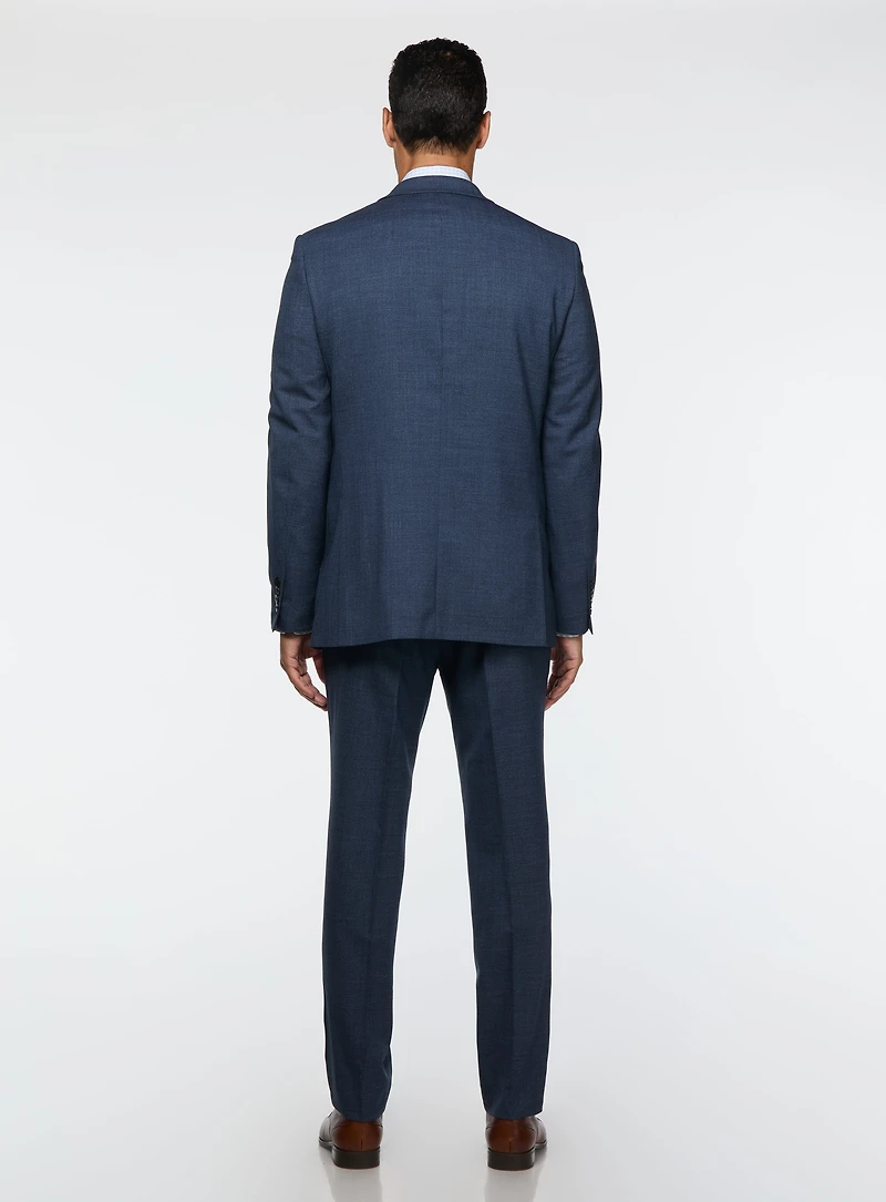 Textured Navy Suit