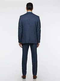 Textured Navy Suit