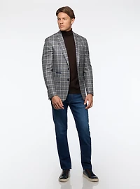 Veston bleu à carreaux vichy
