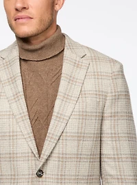 Veston beige à carreaux