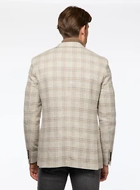 Veston beige à carreaux