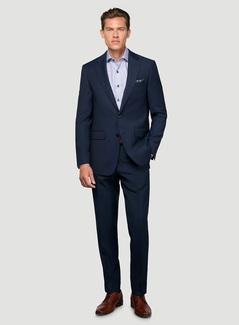 Plaid Navy Suit
